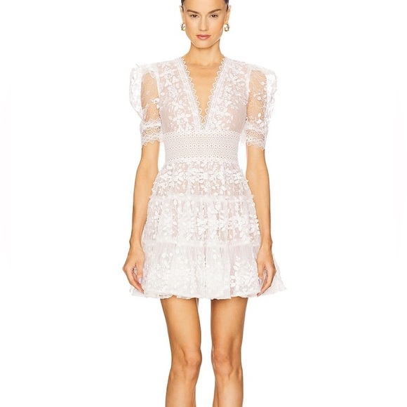 Bronx and Banco Megan Mini Dress in White - Picture 9 of 9